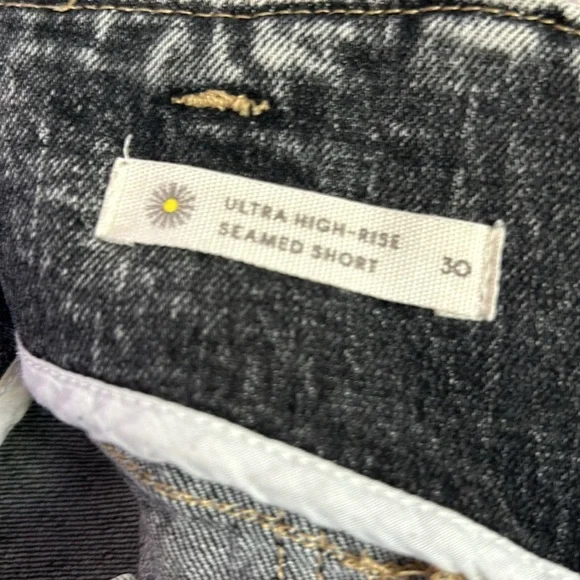 Happy Nature Black Stone Washed High Rise Denim Shorts - Picture 4 of 6